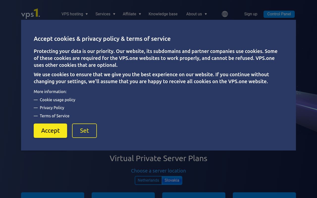 Скриншот сайта VPS1